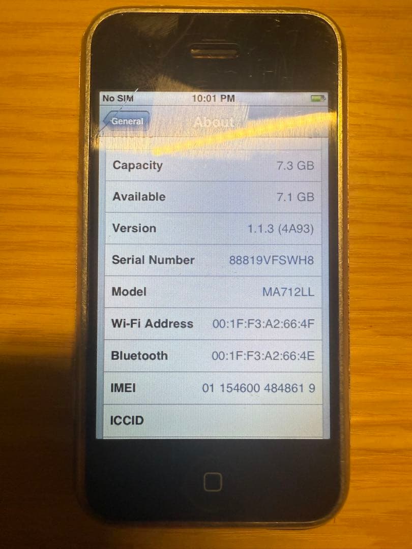 iPhone 2G 日本未発売　8GB 初代iPhone　第1世代 A1203