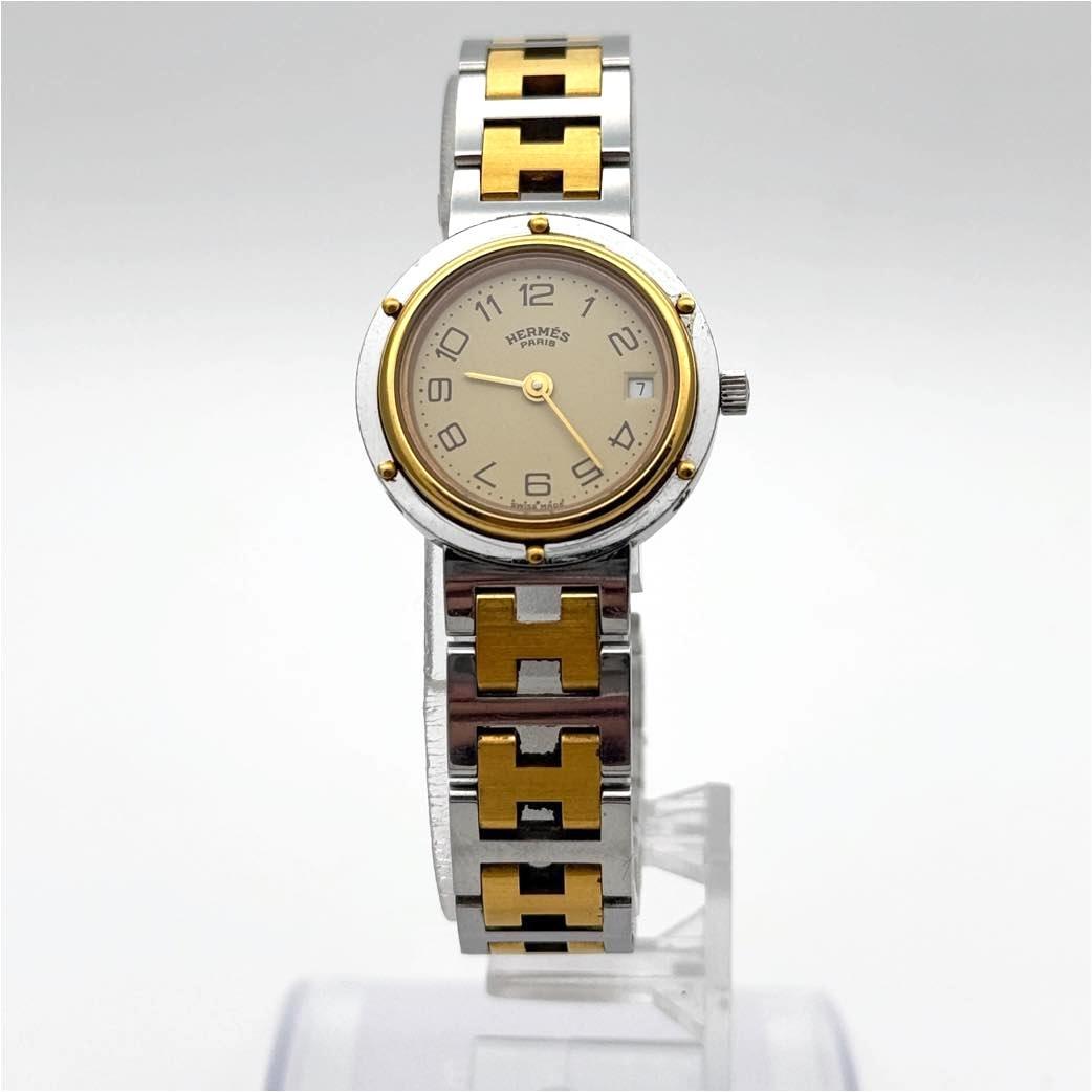 HEMRES エルメス クリッパー・レディース 稼働 腕時計 コンビ