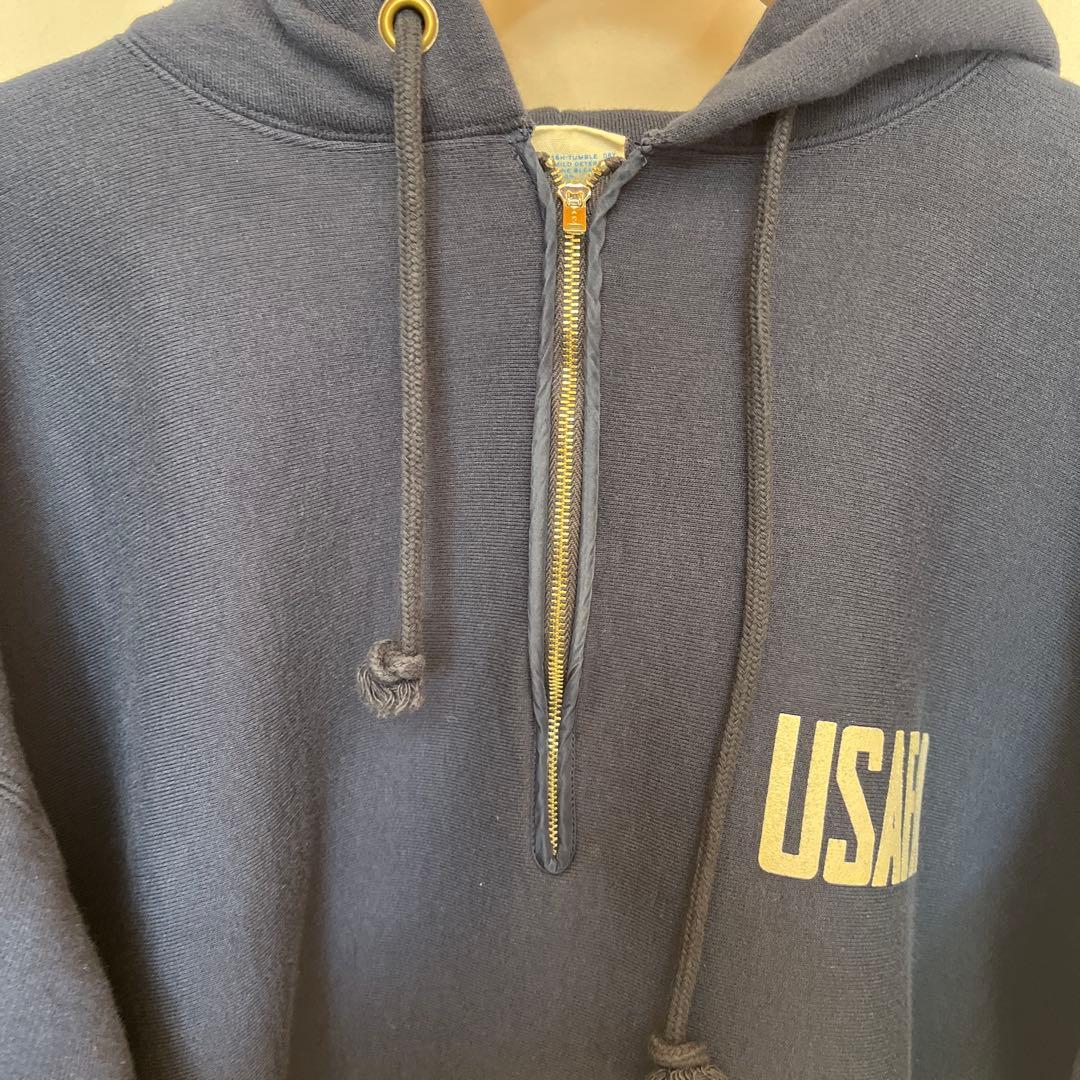champion 復刻 USAFAリバースウィーブ パーカー ネイビー XL