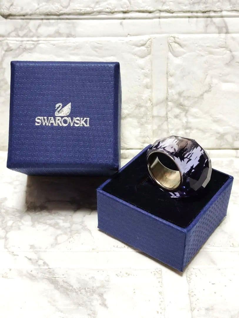 新品　正規品　スワロフスキー　ニルヴァーナ　リング　55　#13〜15　パープル