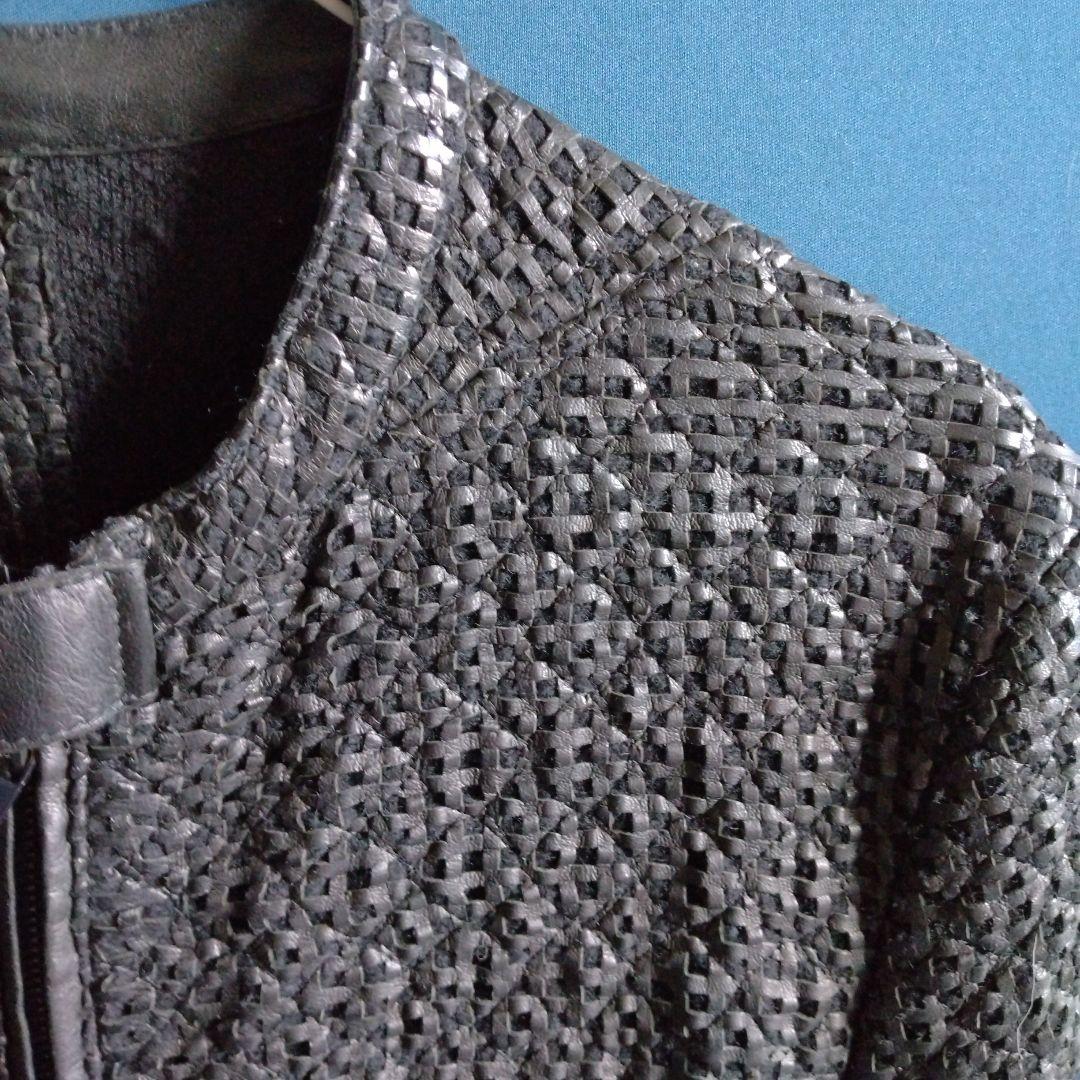 ARMANI　レザー シングルライダースジャケット