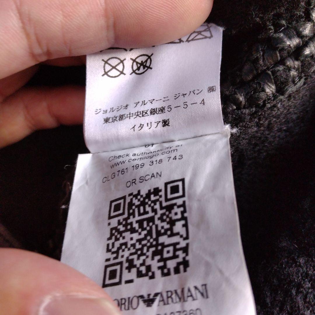 ARMANI　レザー シングルライダースジャケット