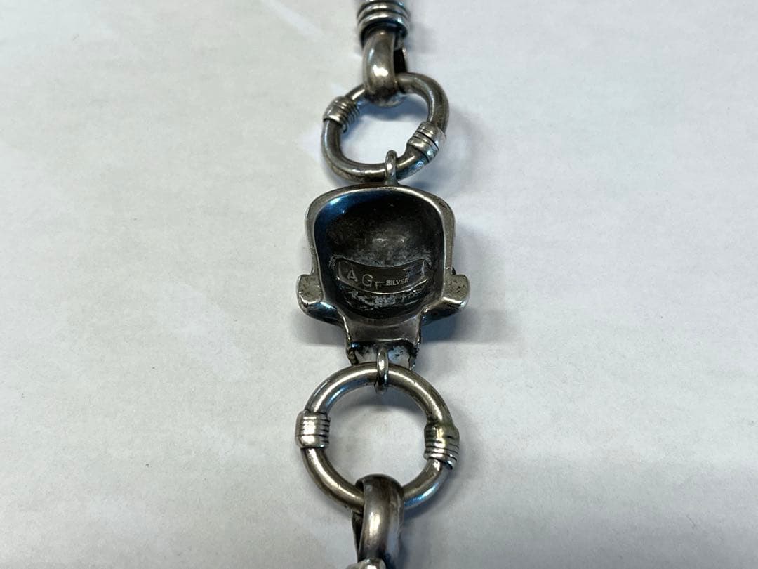 AGファクトリー シルバー925 スカルブレスレット 25cm