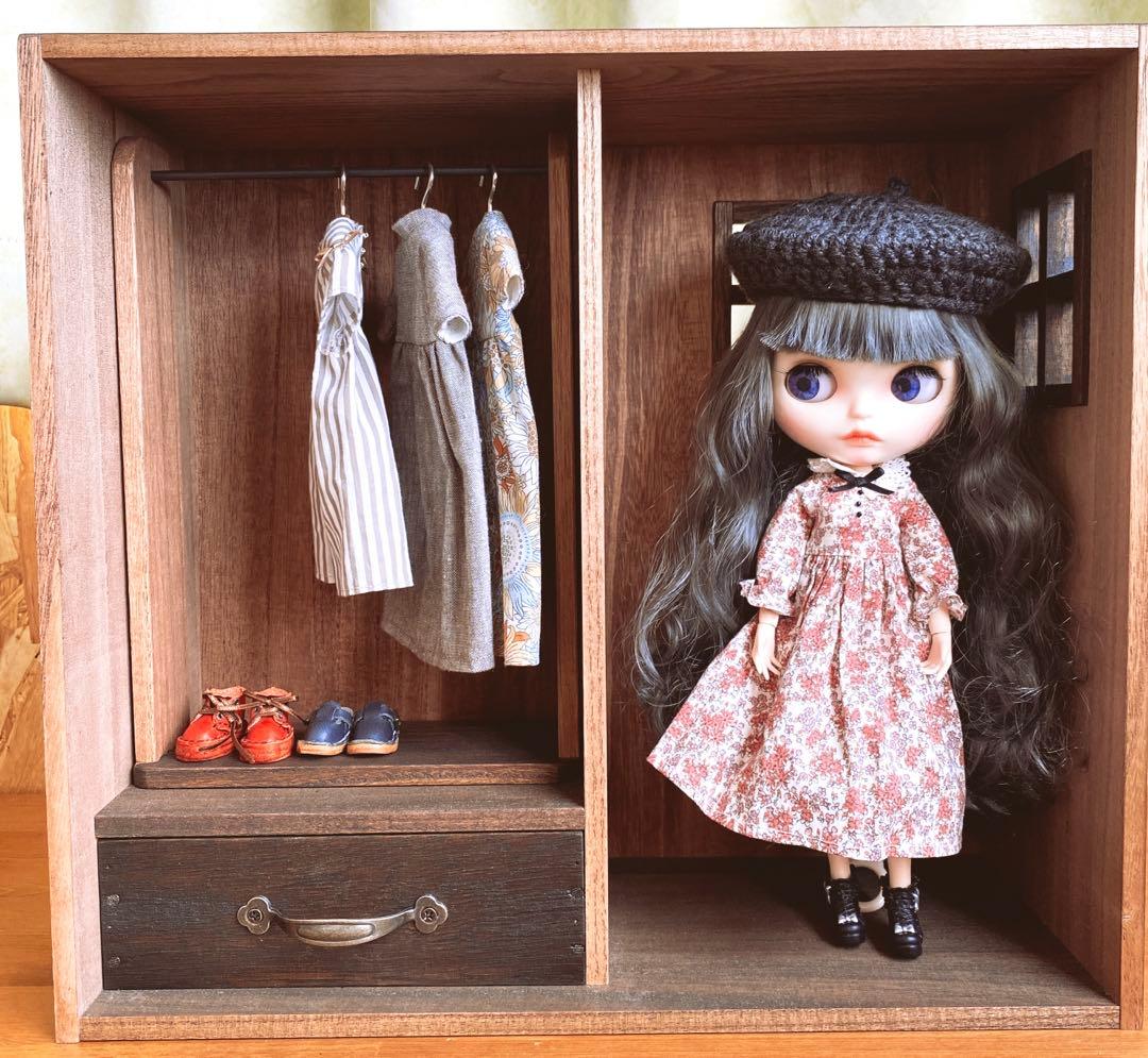 skyおうち型人形用収納ケース　ブライスアイシードール　人形用クローゼット