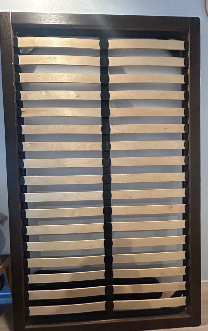 セミダブル ベッドフレーム ダークブラウン無印