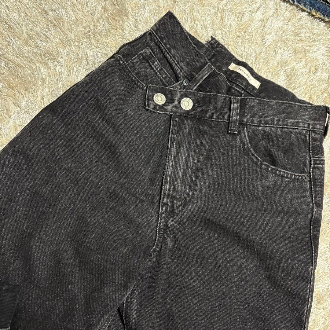 MOUSSY マウジー CROSS WAIST WIDE STRAIGHT