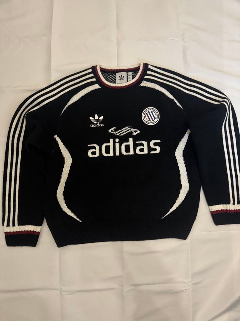 adidas プルオーバーニット 黒