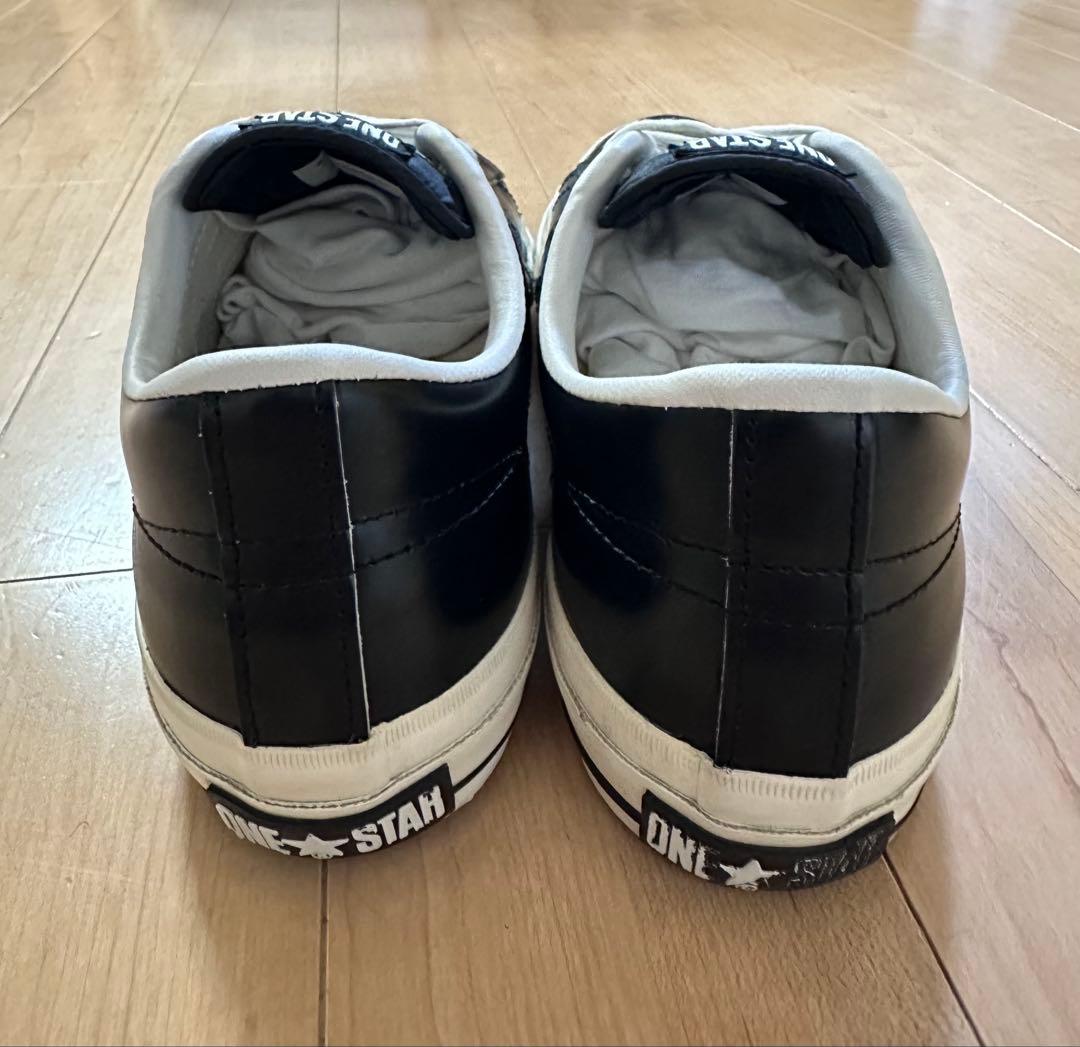 美品★ ONE STAR コンバース ワンスター 28.0㎝ ブラック レザー