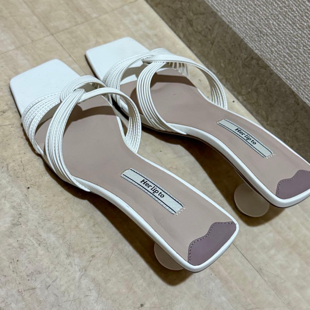 【箱と巾着袋付き】herlipto Cross strap Mules 38