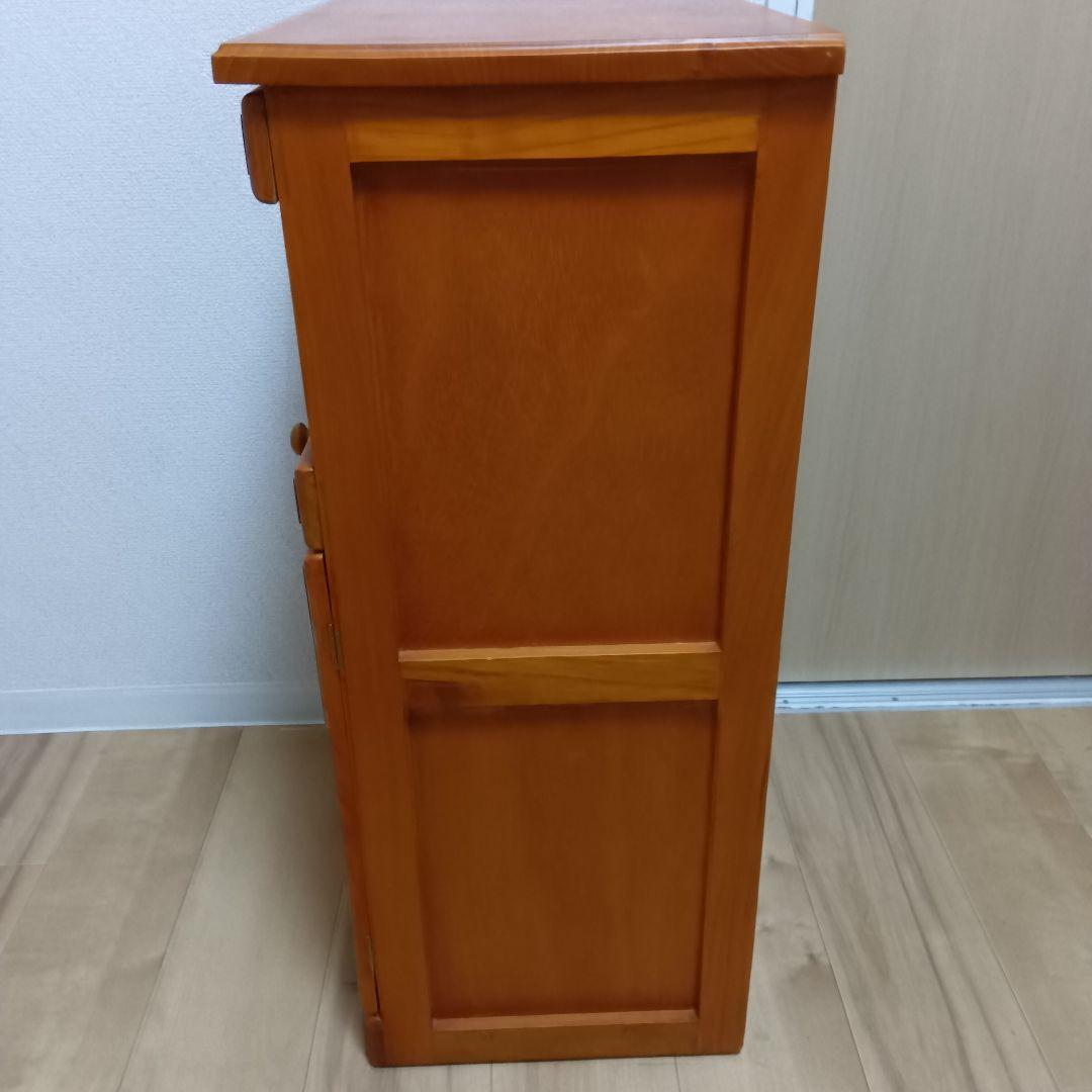 け*ん様 木製電話台　マルチFAXラック/リビングチェスト 　キャスター付