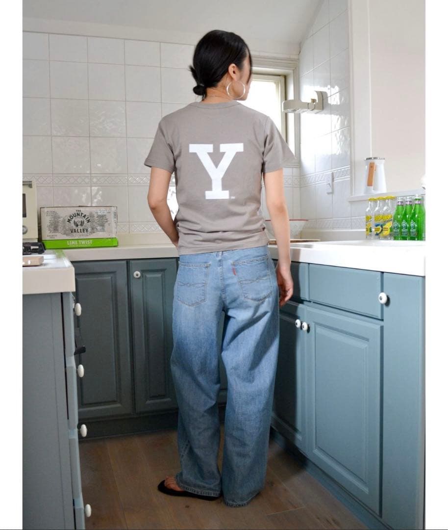 Ungrid ハイウエストオーガニックコットンルーズデニム 25inch