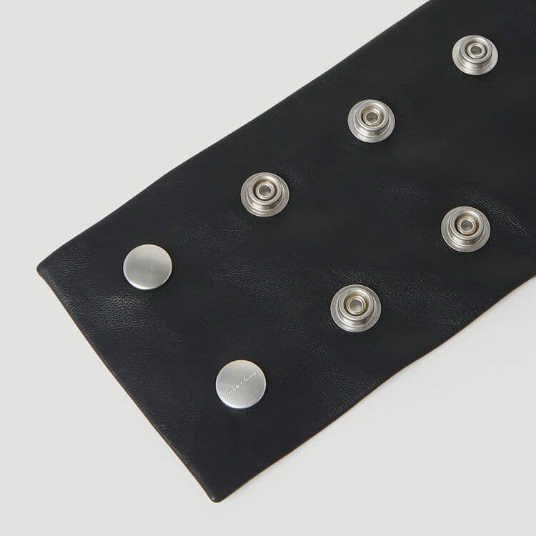 新品 Rick Owens 23AW Leather Stud Necklace