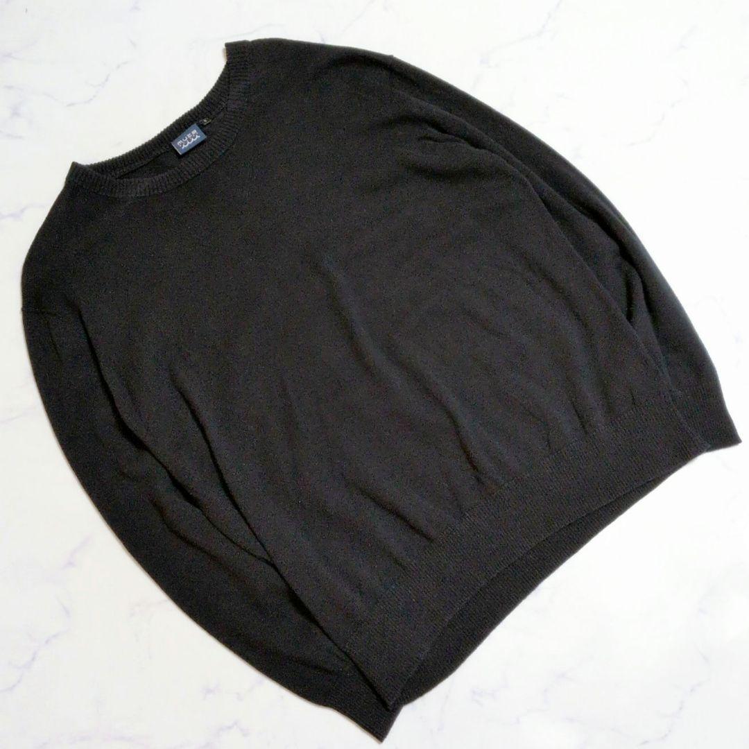 MUTA ムータマリン ニット クルーネック ウェーブ ブラック 8 XL
