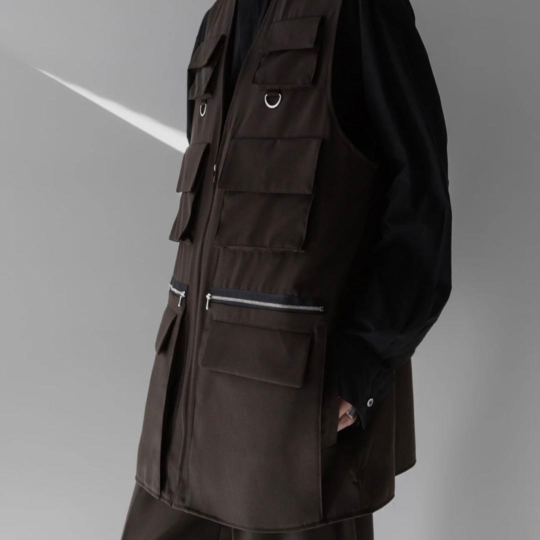 美品stein Oversized Multi Pocket Vest ブラック