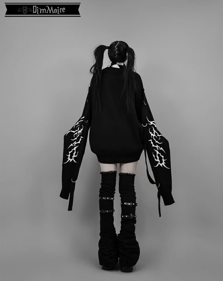 DimMoire【ディムモアール】超ロングスリーブニットII/Black