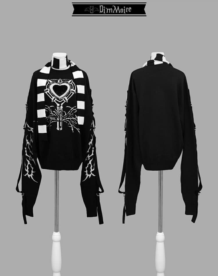 DimMoire【ディムモアール】超ロングスリーブニットII/Black