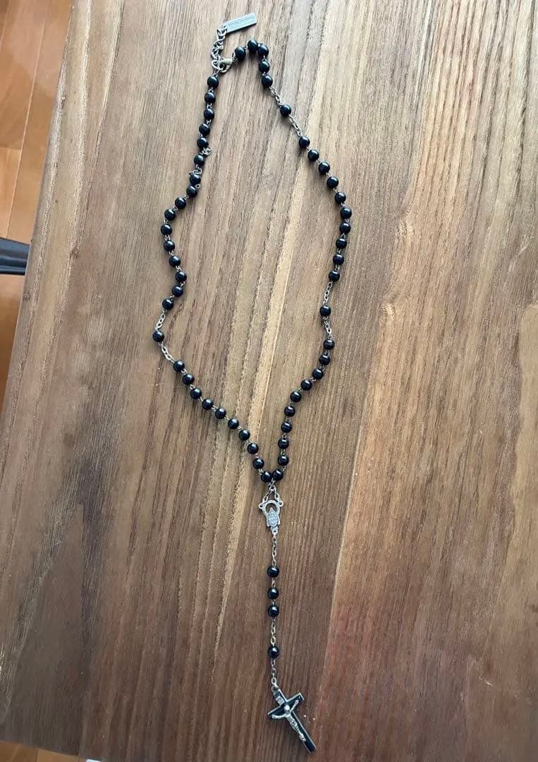 ドルチェアンドガッバーナ ロザリオネックレス ブラック