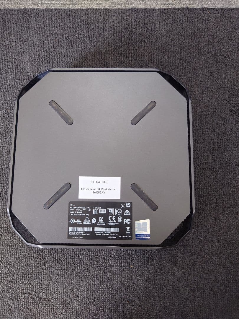ミニPC hp Z2 Mini G4 Workstation