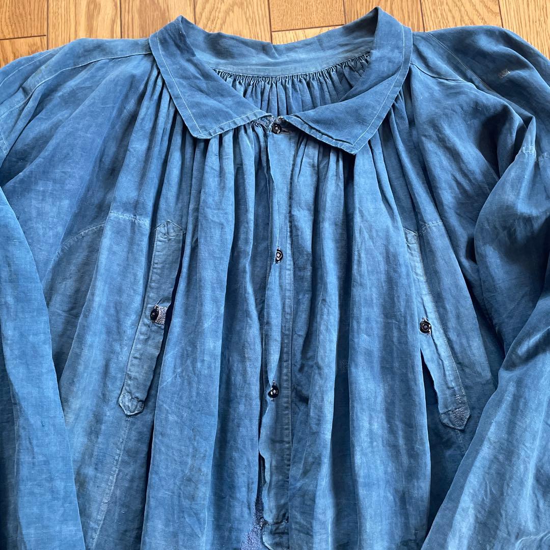 最終値下げ　〜20s French Indigo linen Biaude