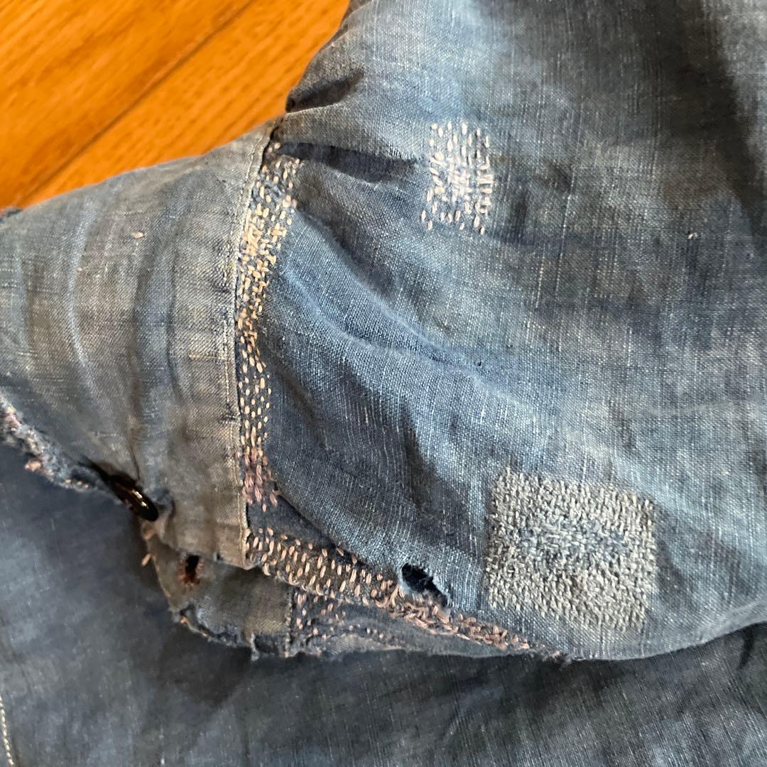 最終値下げ　〜20s French Indigo linen Biaude