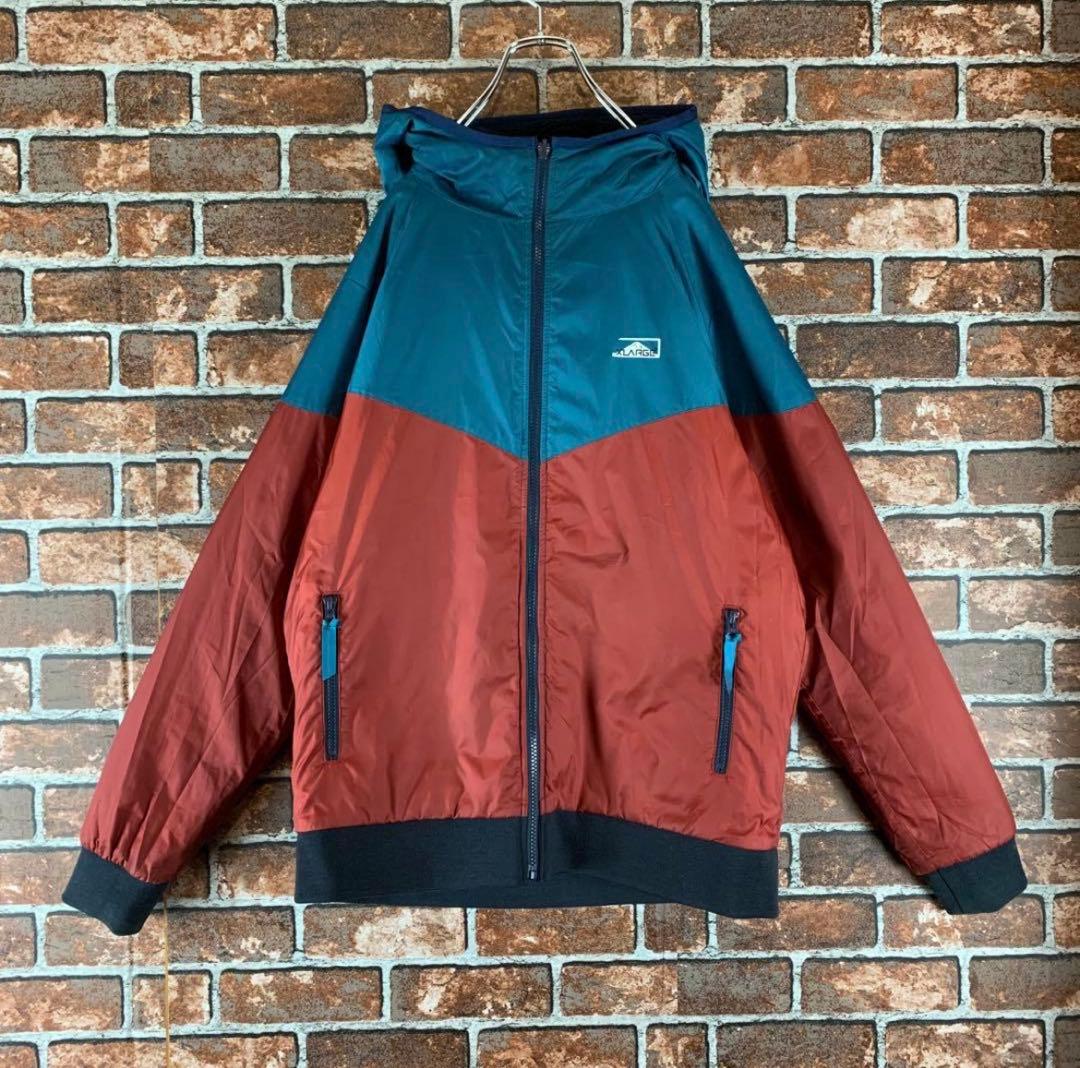 【即完売】エクストララージ　リバーシブル　ワンポイント　ボアフリース　ブルゾン