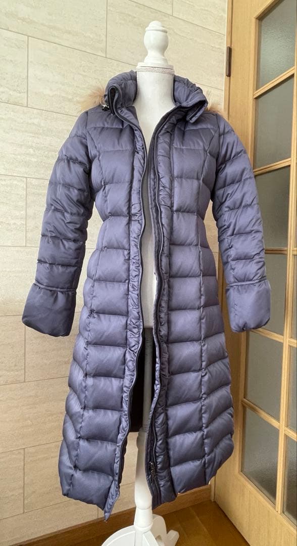 アミアンハウス ロングダウンコート ファー付きフード