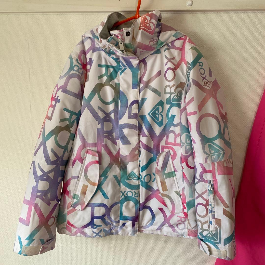 ROXY 子供用 キッズ140スノーボードウェアピンクスキー10M セットアップ
