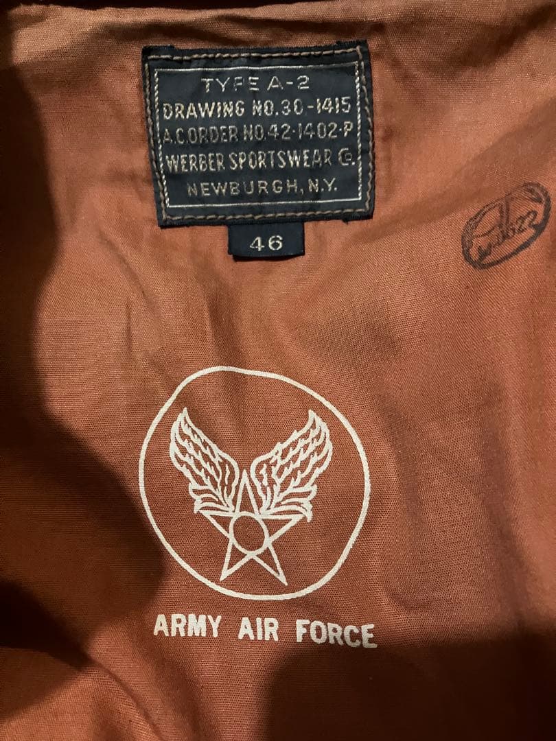 リアルマッコイズ　A-2 希少サイズ46