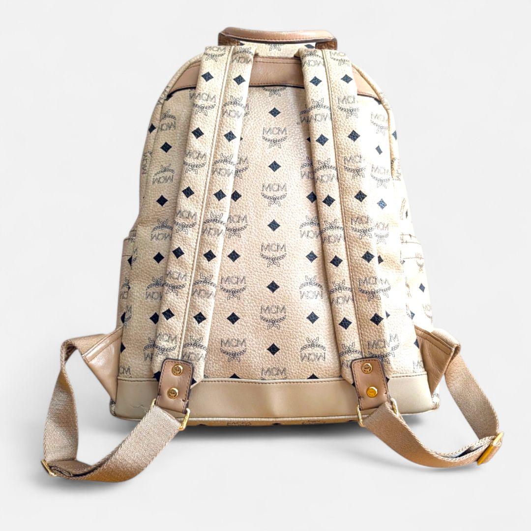 MCM ヴィセトス バックパック リュックサック スタッズ ベージュ