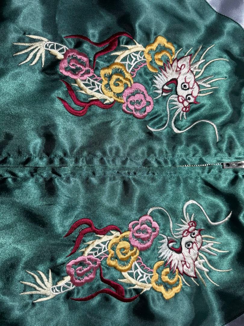 美品 テーラー東洋 両A面 スカジャン 虎 龍 Lサイズ TT10841