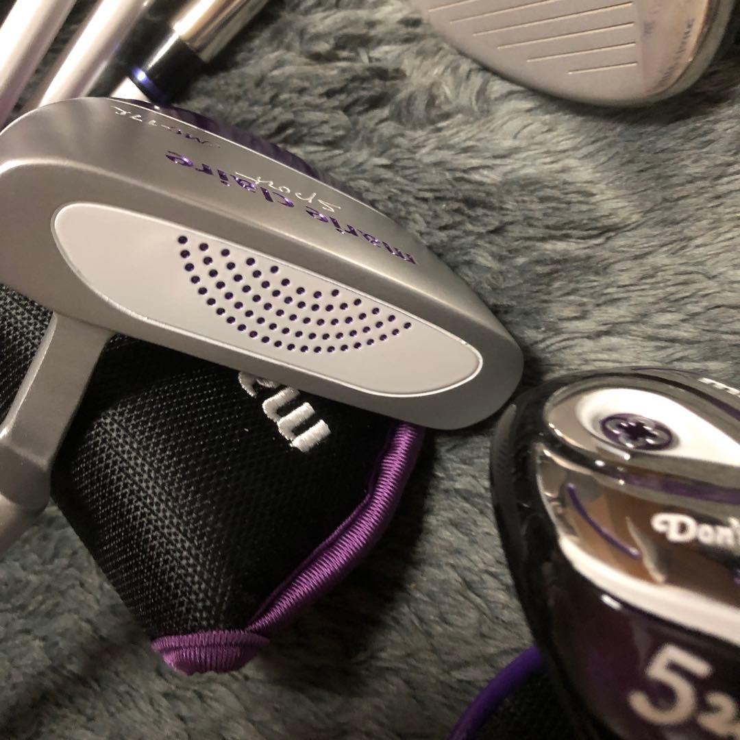 ホ*C様 美品　marie claire ゴルフクラブセット ７本　黒紫