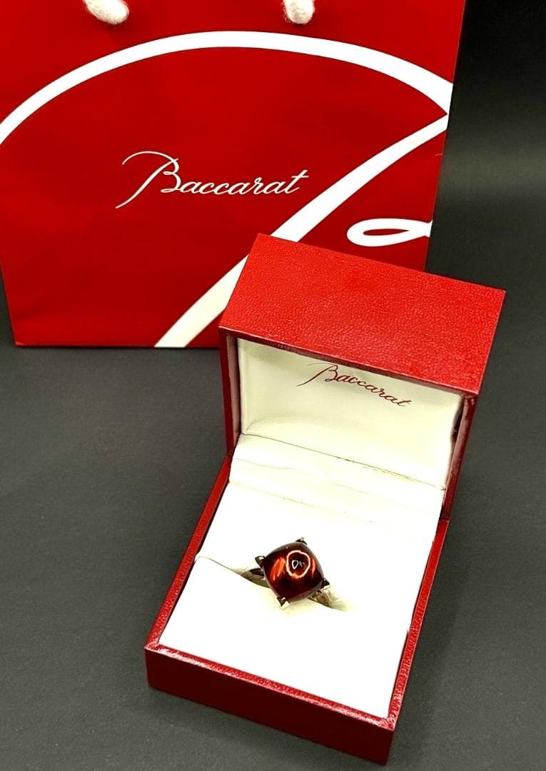 Baccarat （バカラ） クリスタルリング/指輪 赤系