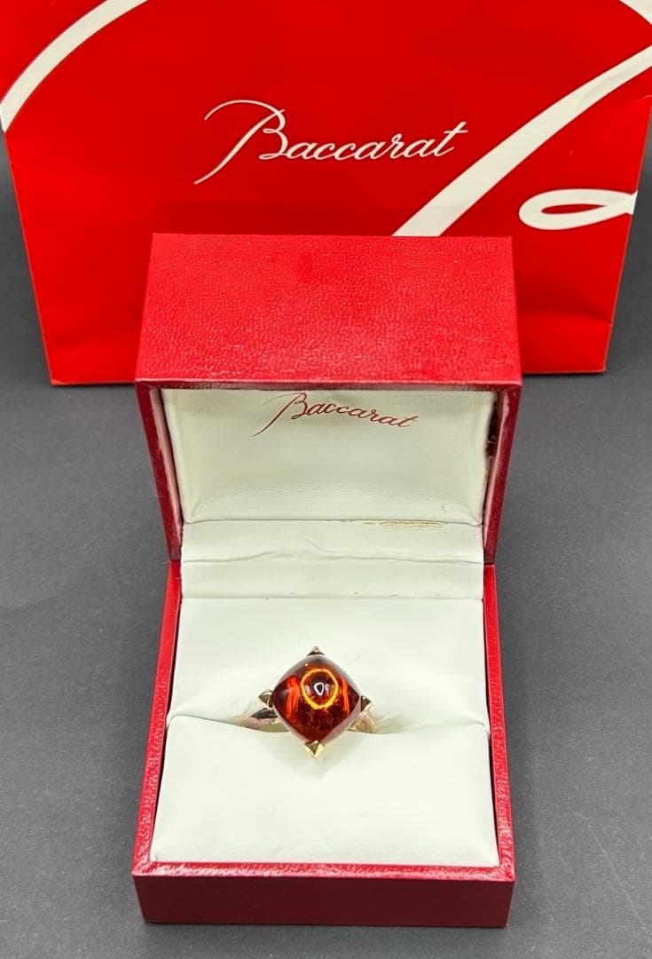 Baccarat （バカラ） クリスタルリング/指輪 赤系