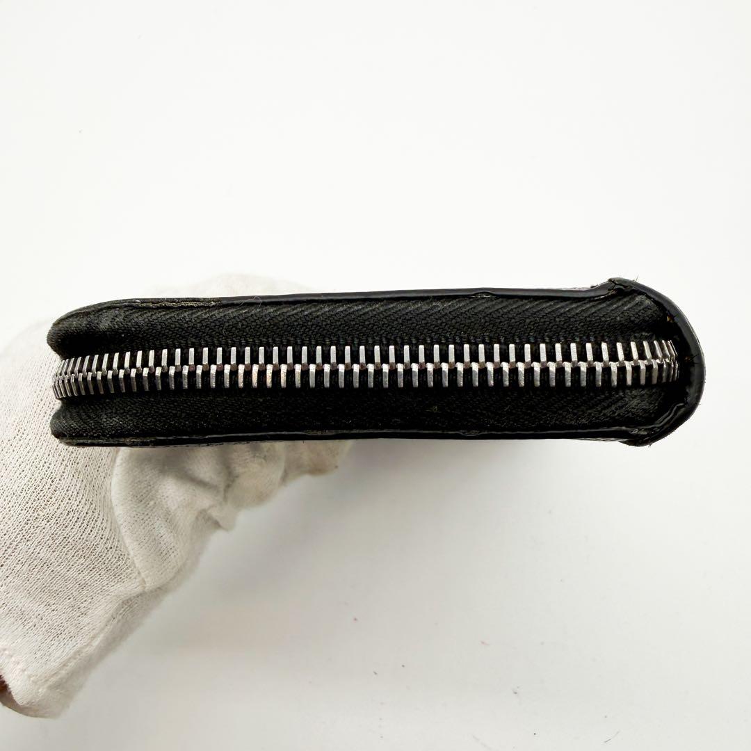 美品◆プラダ PRADA ラウンドジップ 長財布 ロゴ サフィアーノレザー