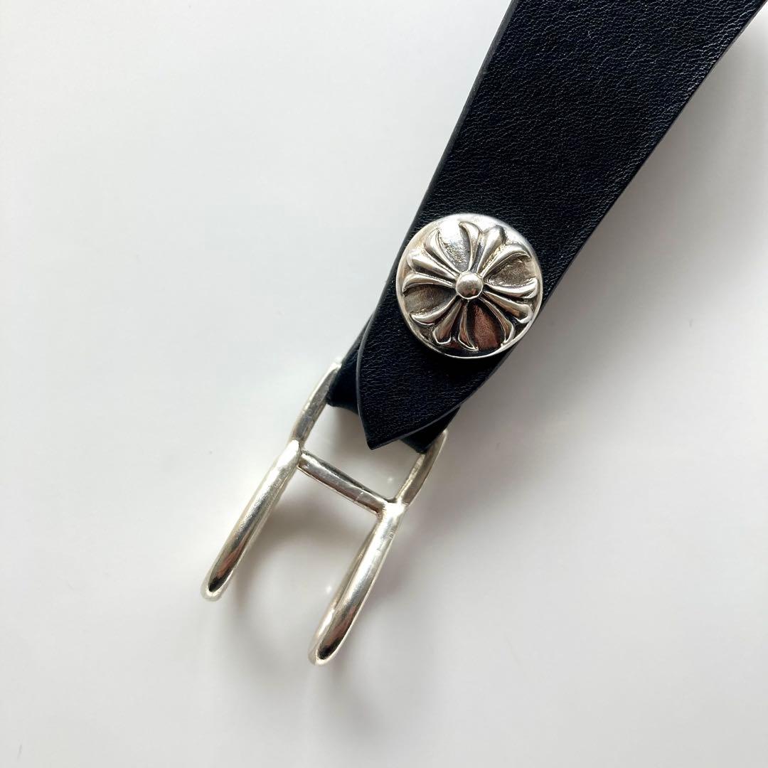 シルバー925 クロスボール　レザーベルト　BWL