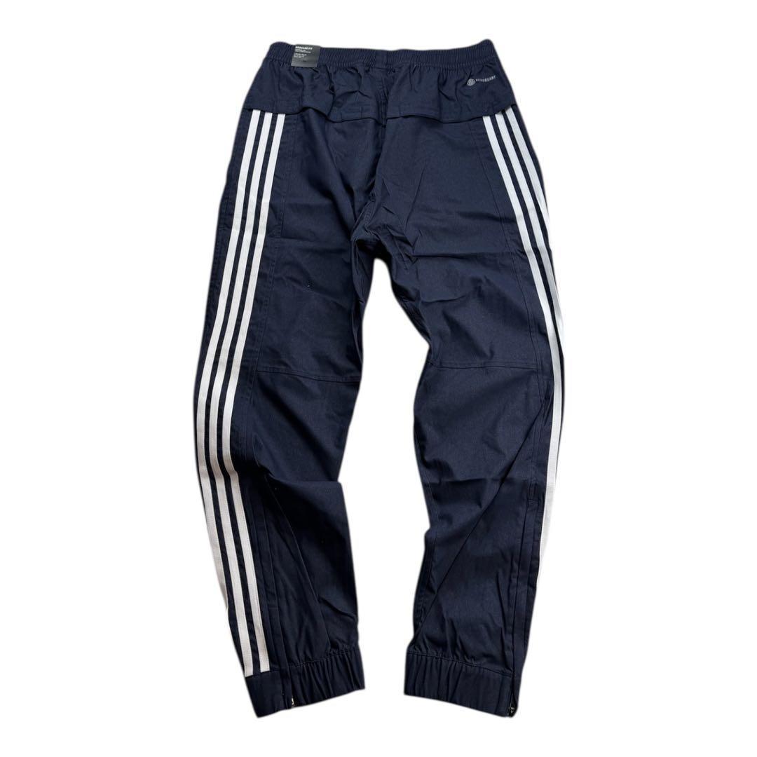 E2新品 2XL アディダス adidas デニム風ウーブンセットアップ 上下紺