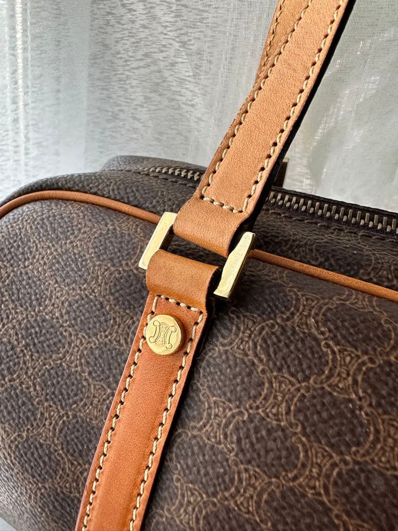 【超美品】セリーヌ　CELINE　　マカダム　ミニボストンバッグ　パピヨン型