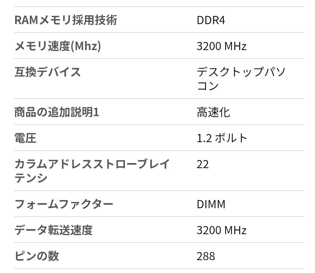 Crucial DDR4-3200 メモリー 32GB(16GB*2)