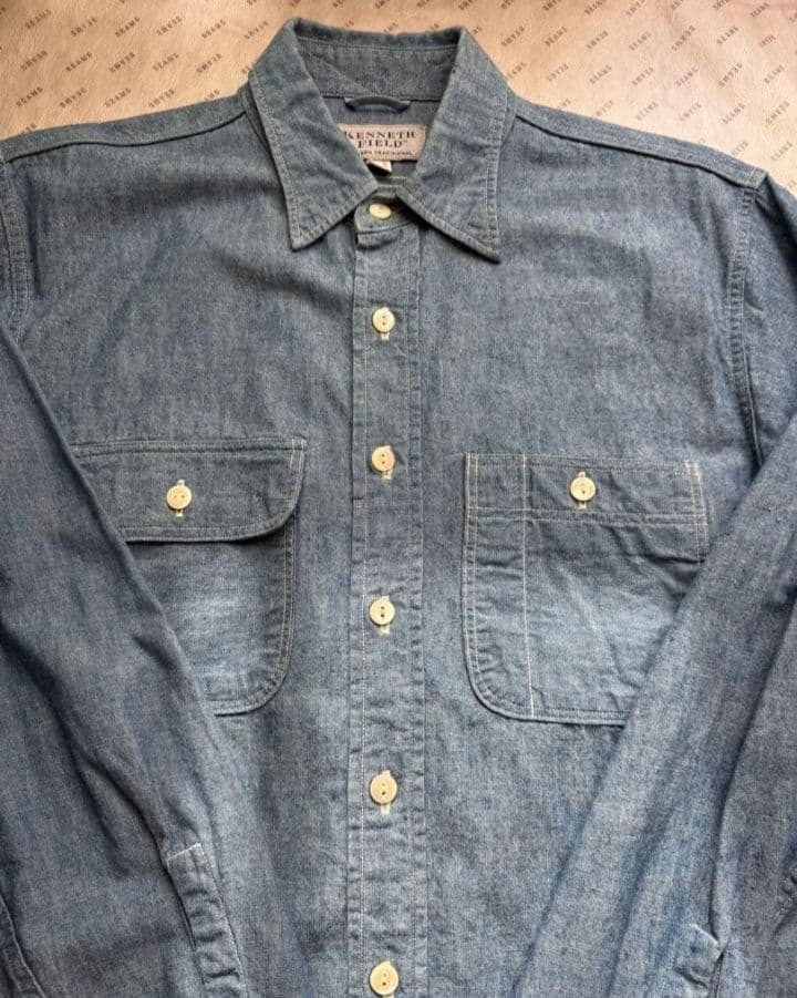 KENNETH FIELD / Authentic Ⅱ シャンブレーシャツ S