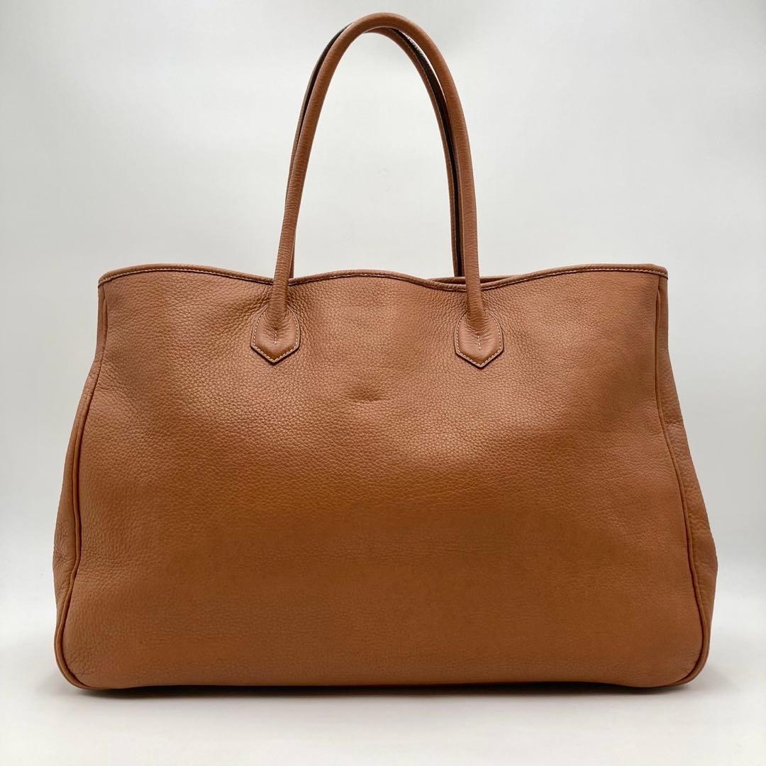 極美品✨ Cisei トートバッグ 茶色 レザー 大容量 ファスナー ビジネス