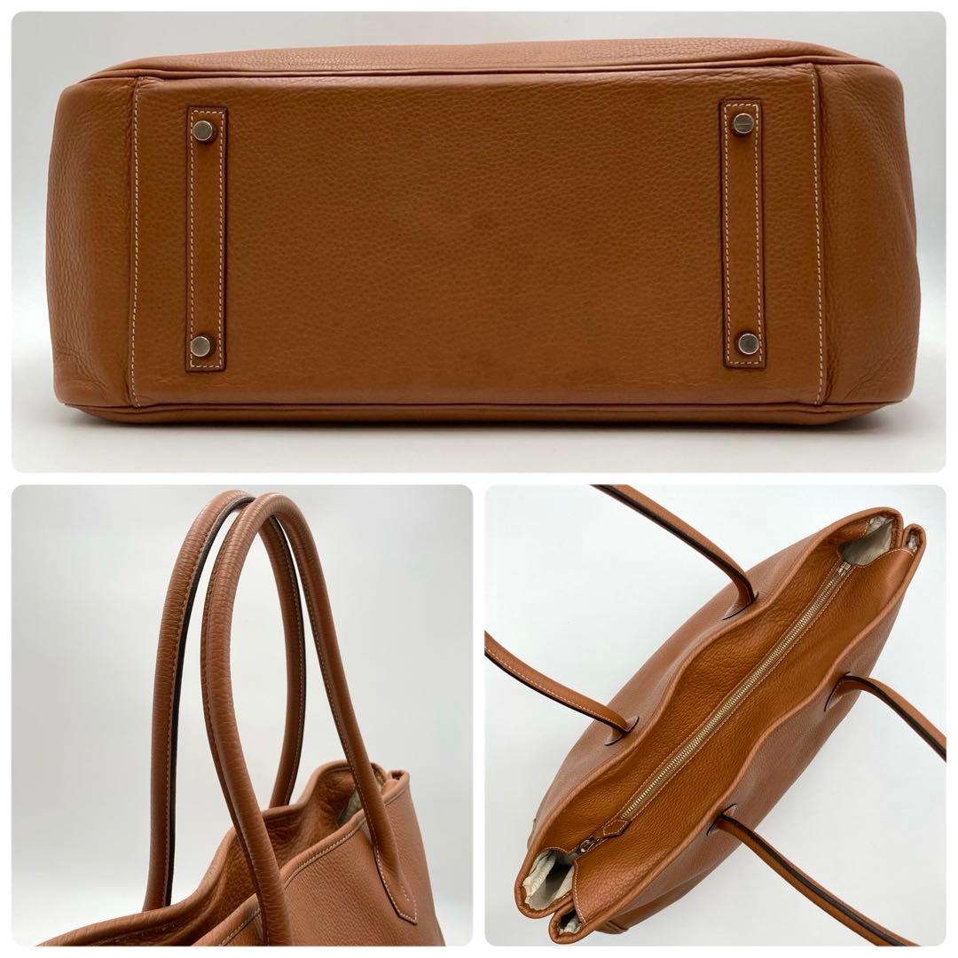 極美品✨ Cisei トートバッグ 茶色 レザー 大容量 ファスナー ビジネス