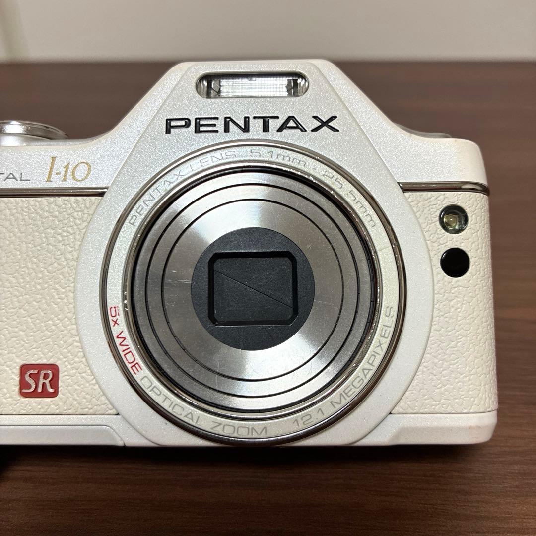 【ペンタックス】PENTAX I-10 コンパクトデジタルカメラ レトロ 白