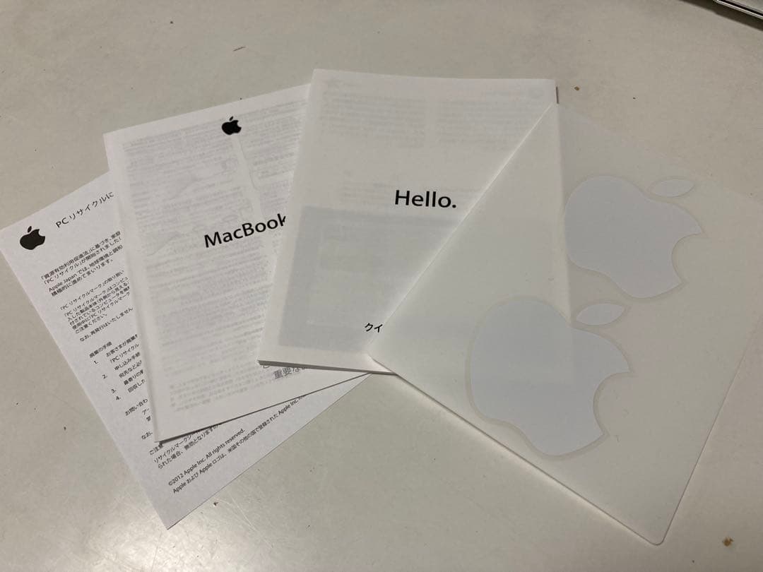 Apple MacBook Air 【2012】13インチ 動作確認・初期化済