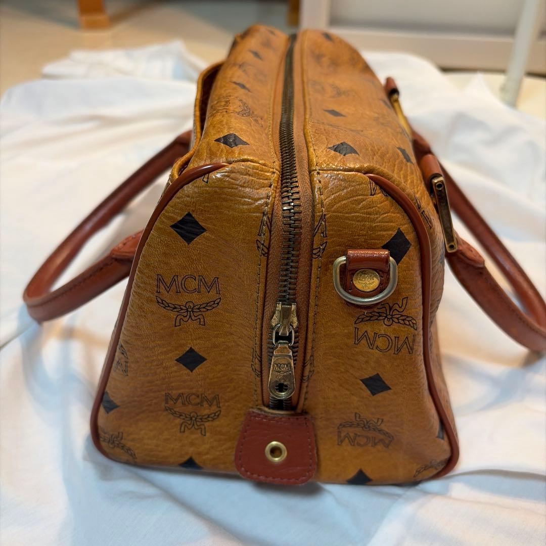 MCM ボストンバッグ ブラウンレザー 最安値！