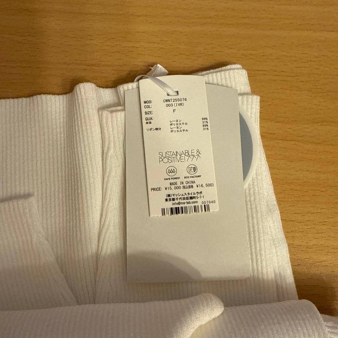 ショルダーリボンニットプルオーバー