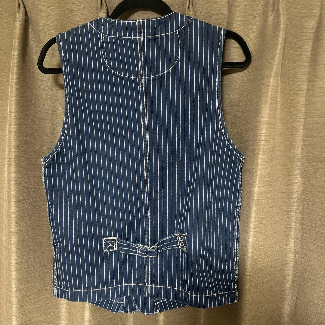 最終値下げ SCHOTT オールドヒッコリーデニムベスト　Sサイズ　ヒンチバック