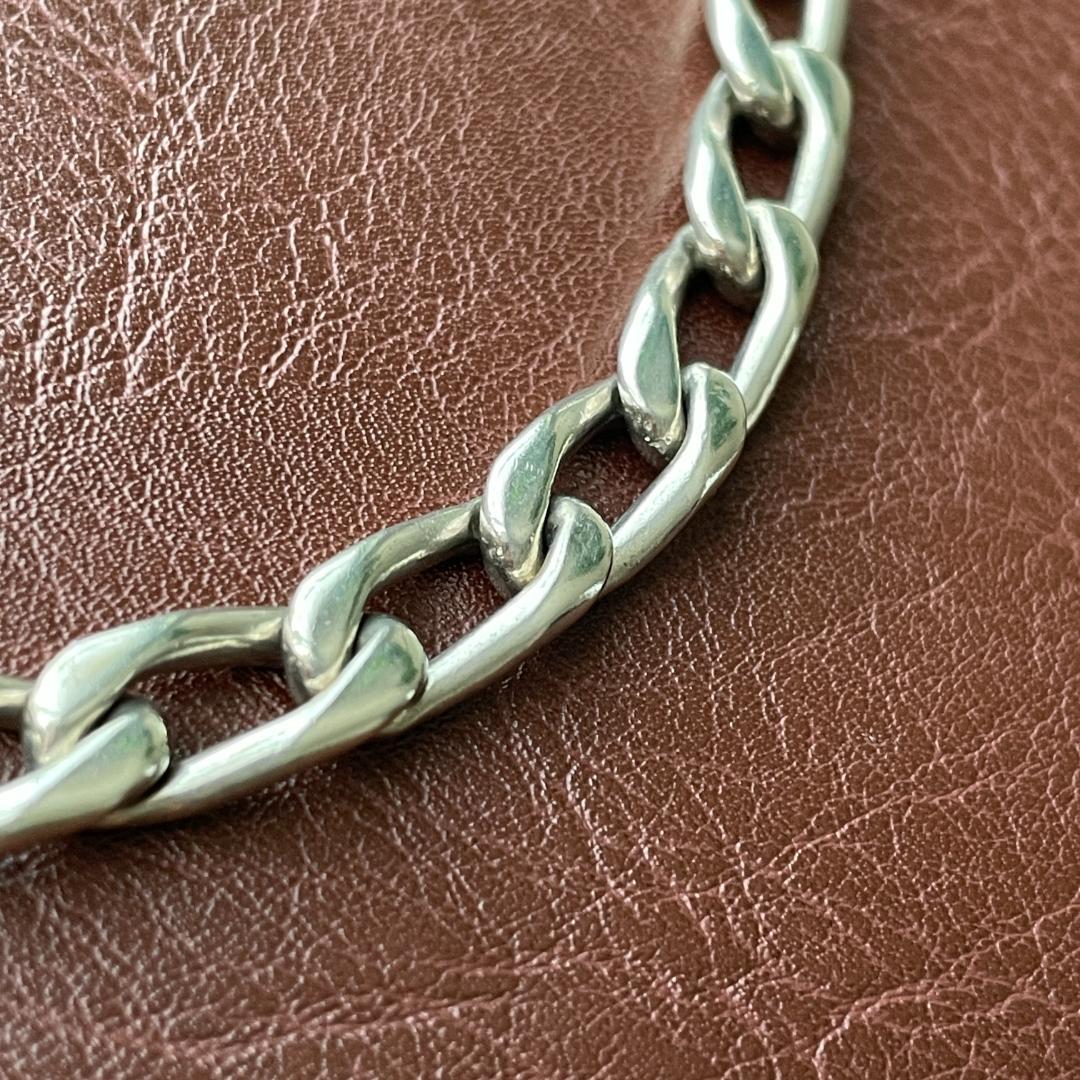 ヴィンテージ ブレスレット メンズ メキシコ製 シルバー925 カーブチェーン