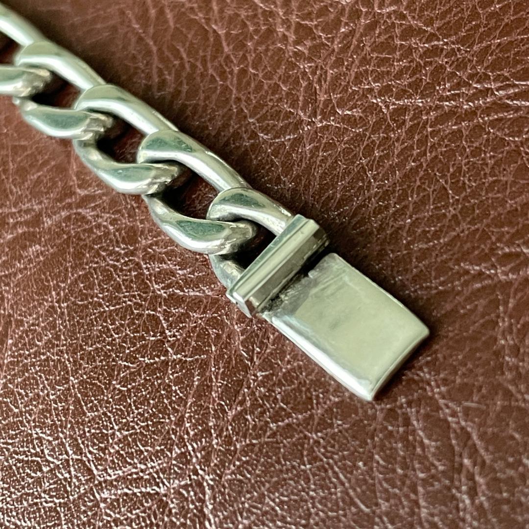 ヴィンテージ ブレスレット メンズ メキシコ製 シルバー925 カーブチェーン