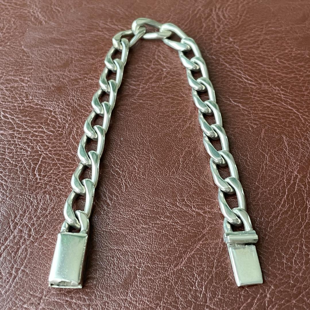 ヴィンテージ ブレスレット メンズ メキシコ製 シルバー925 カーブチェーン