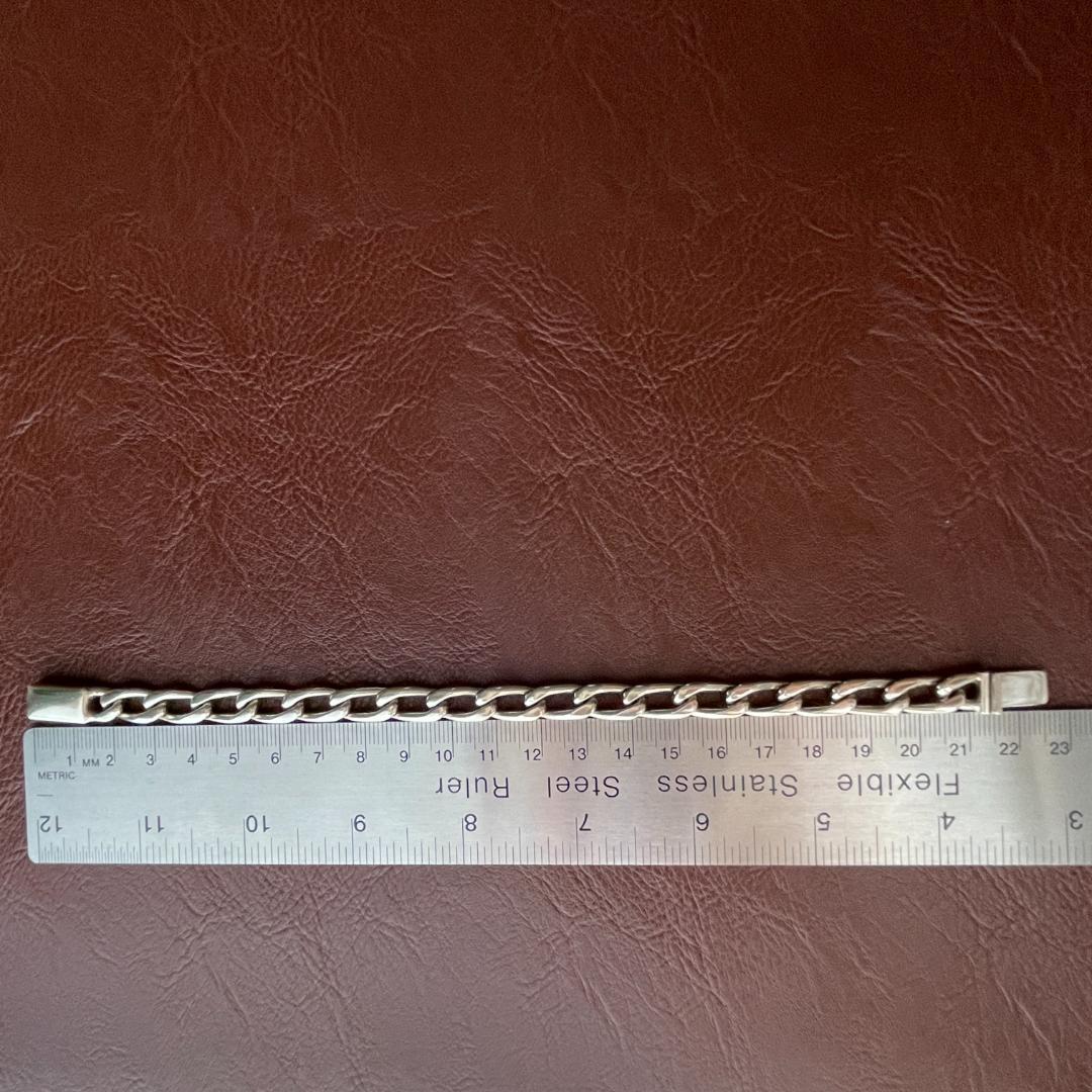 ヴィンテージ ブレスレット メンズ メキシコ製 シルバー925 カーブチェーン